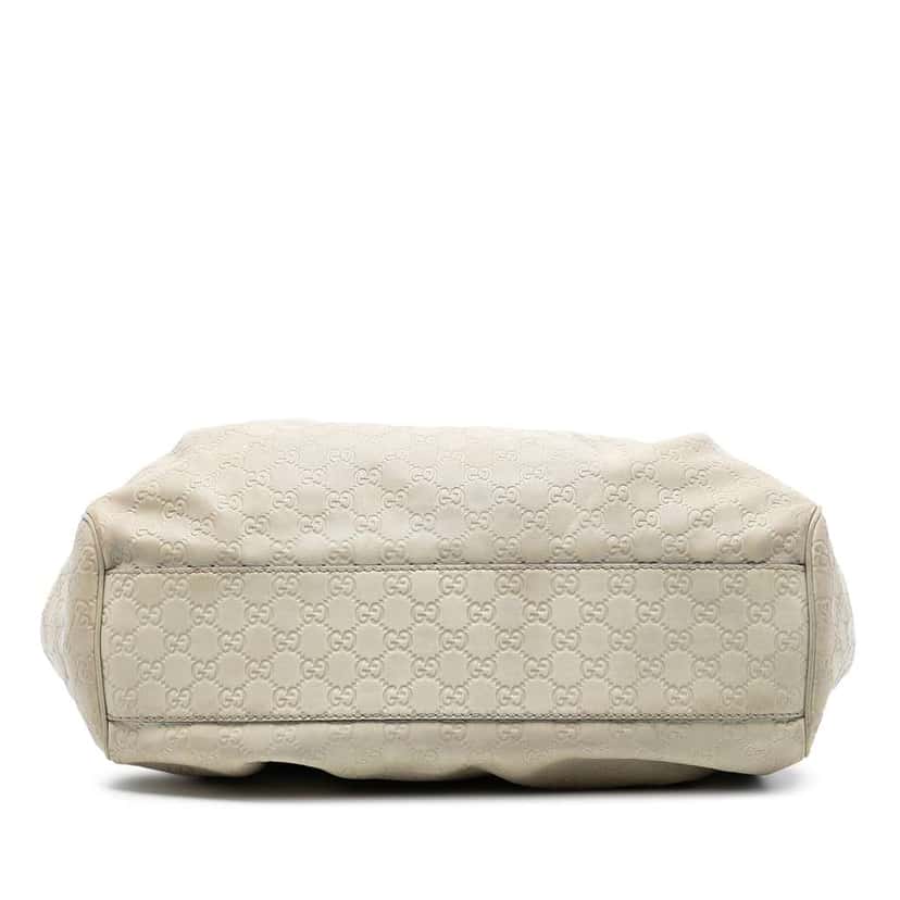 Gucci Large Guccissima Sukey Tote White Leather Very good condition - Inside View