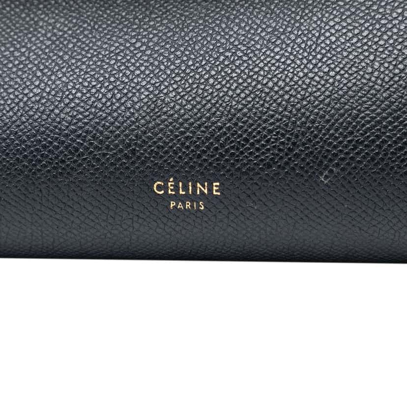 Celine Mini Grained Calfskin Belt Bag Black Leather Good condition - Box View