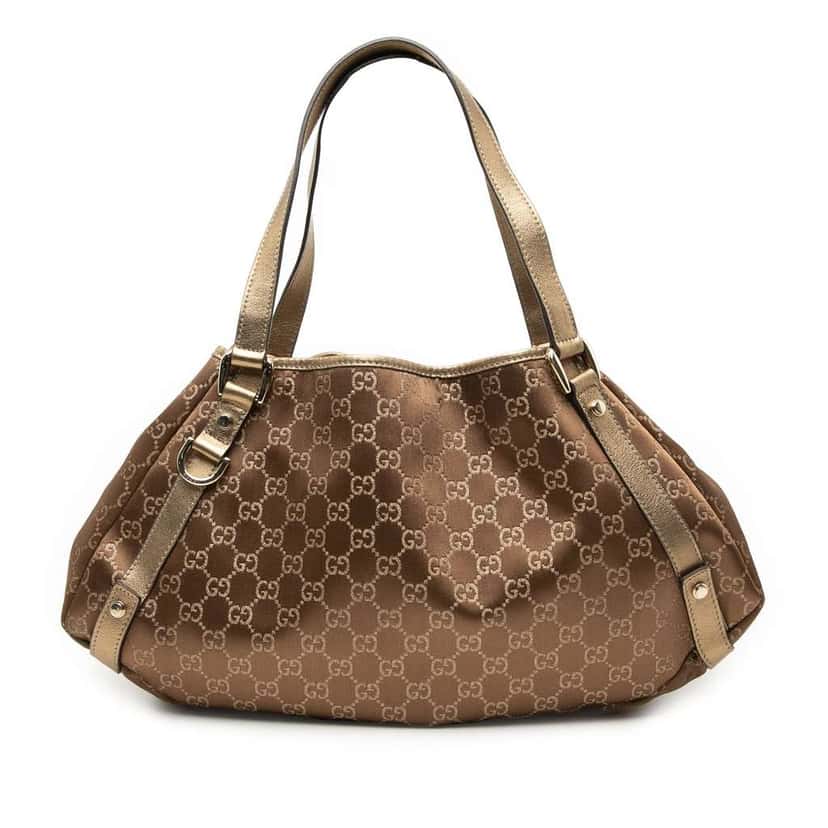 Gucci GG Canvas Abbey D Ring Tote Brown Canvas Good condition - Front View