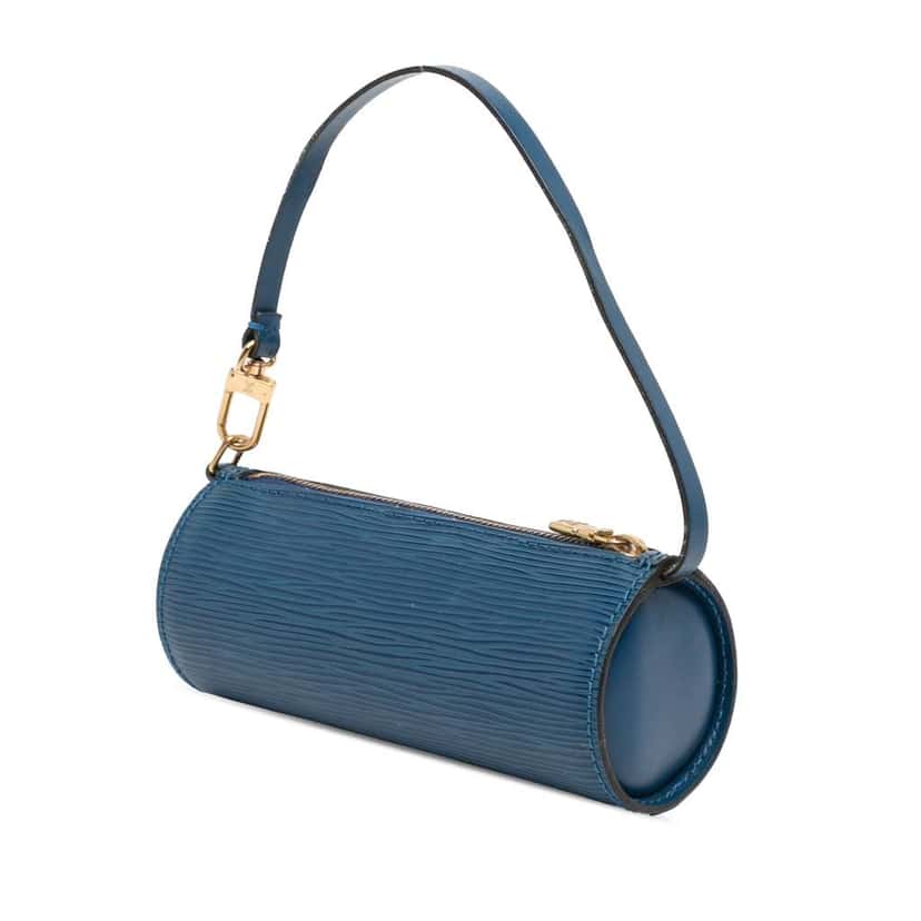 Louis Vuitton Epi Pochette Papillon Blue Leather Good condition - Back View