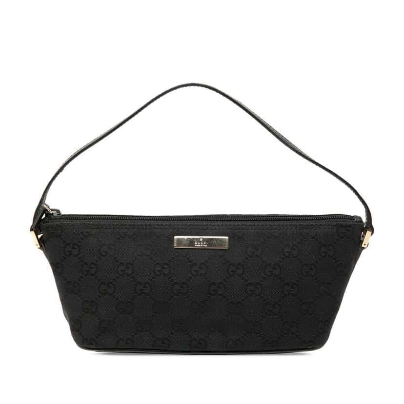 Gucci GG Canvas Boat Black Canvas Good condition - Front View