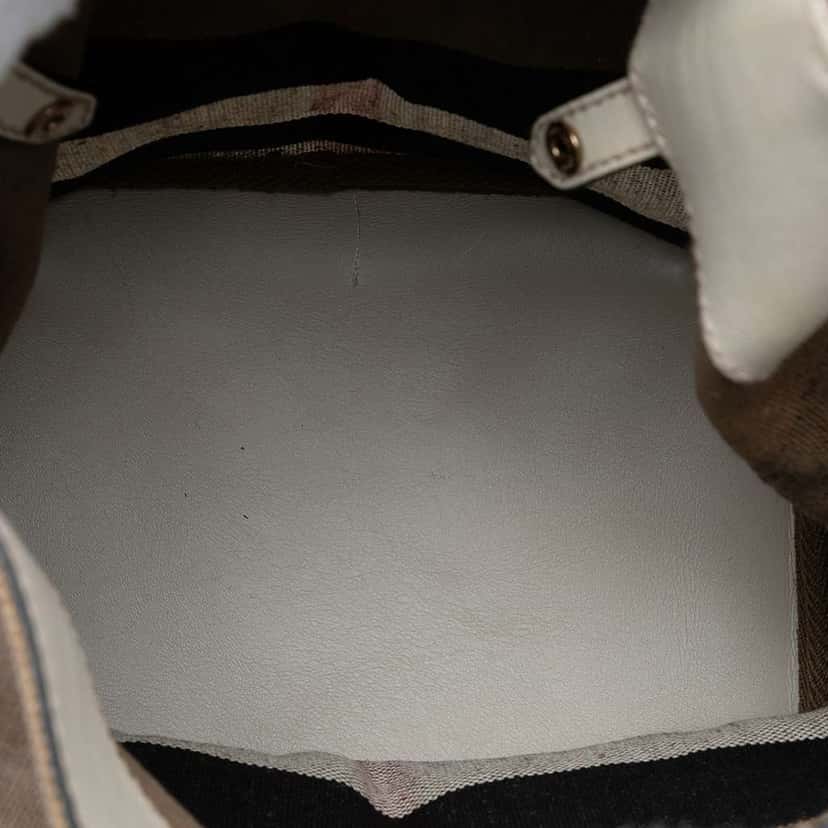 Burberry Medium Mega Check Canvas Ashby Bucket Bag Brown Canvas Very good condition - Model View