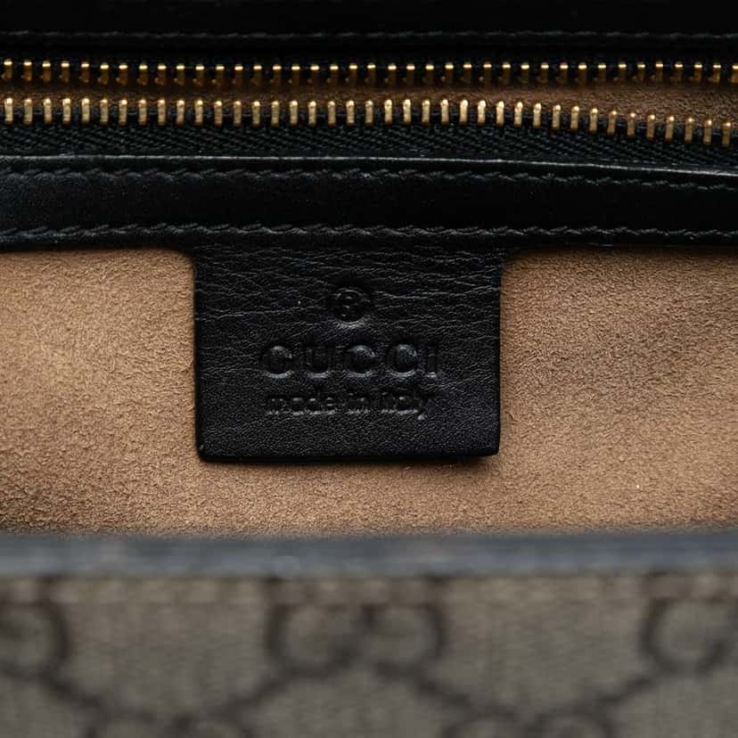 Gucci Small GG Supreme Padlock Satchel Brown Canvas Very good condition - Box View