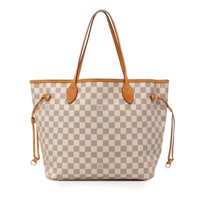 Louis Vuitton Damier Azur Neverfull MM White Very good condition - Front View