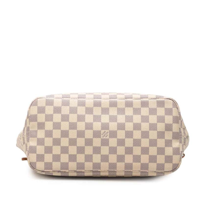 Louis Vuitton Damier Azur Neverfull MM White Very good condition - Inside View