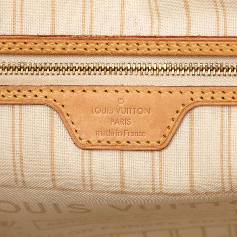 Louis Vuitton Damier Azur Neverfull MM White Very good condition - Box View