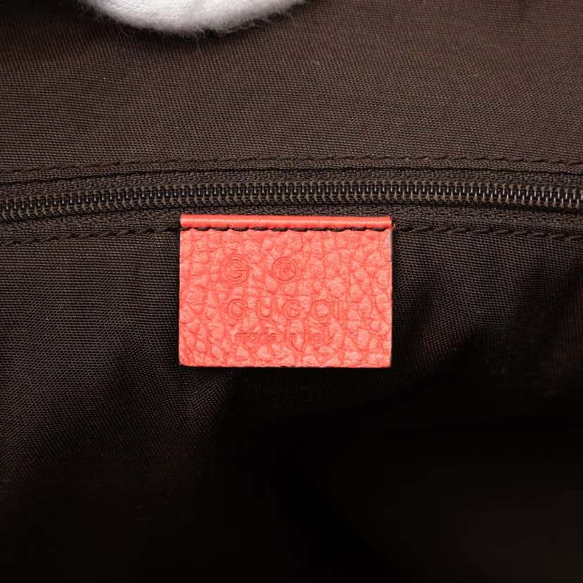 Gucci Leather GG Charm Satchel Red Leather Very good condition - Box View