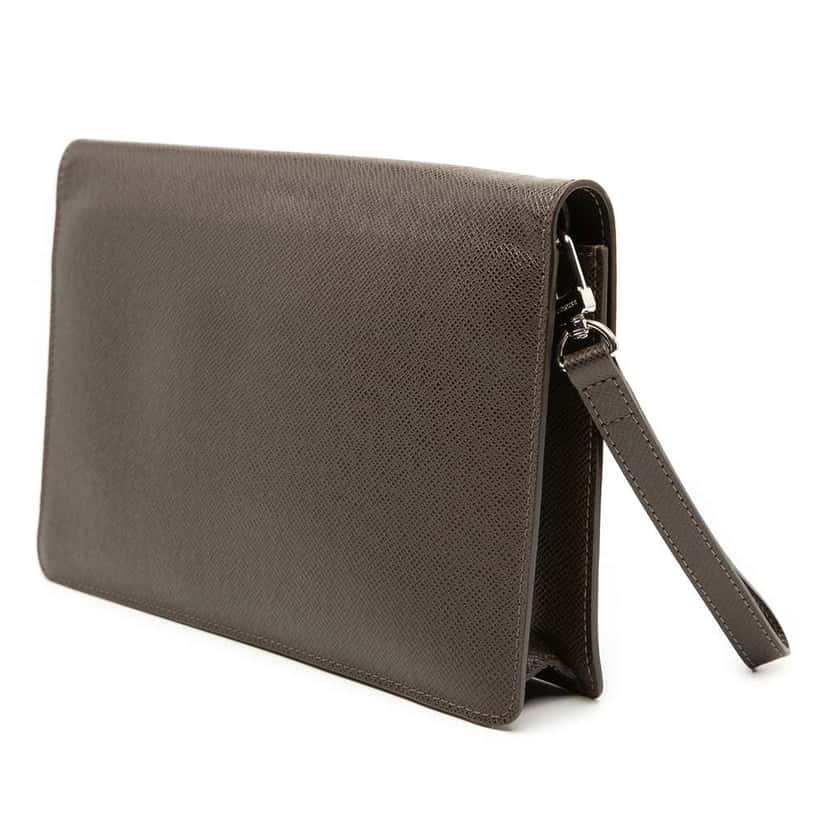 Louis Vuitton Taiga Belaia Clutch Brown Leather Good condition - Back View