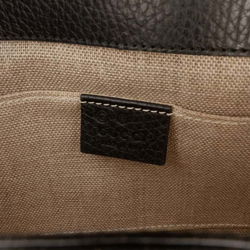 Gucci Small Dollar Calfskin Interlocking G Crossbody Black Leather Very good condition - Box View