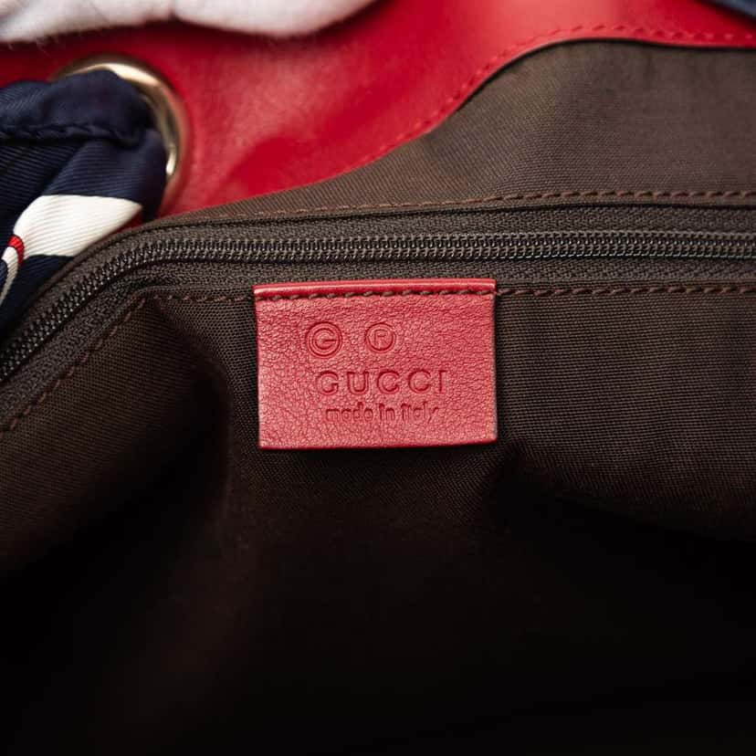 Gucci Large GG Canvas Positano Tote Red Canvas Very good condition - Box View