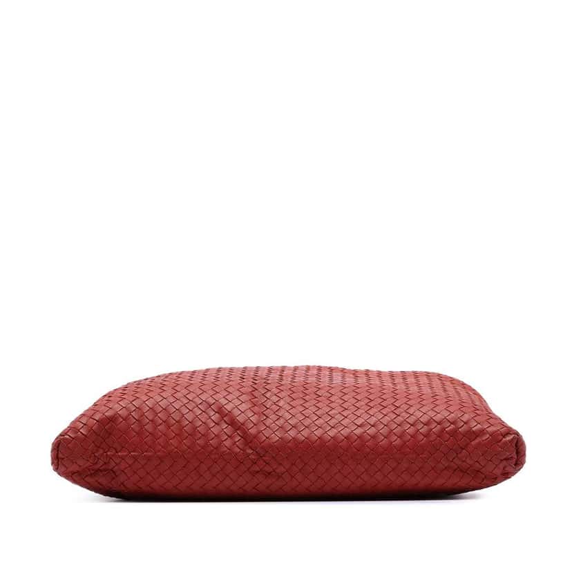 Bottega Veneta Maxi Intrecciato Nappa Convertible Satchel Red Leather Very good condition - Inside View