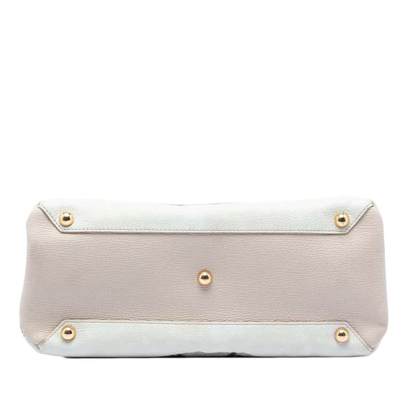 Burberry Medium Leather and House Check Canvas Pallas Head Banner Satchel White Leather Very good condition - Inside View