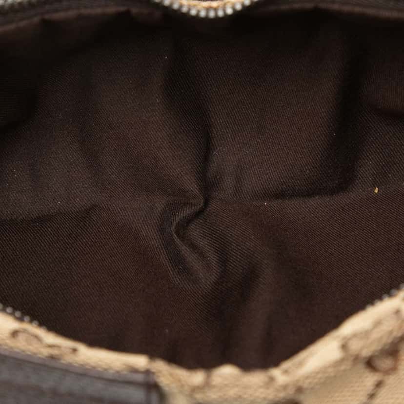 Gucci GG Canvas Double Pocket Belt Bag Brown Canvas Very good condition - Model View