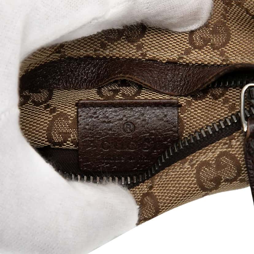 Gucci GG Canvas Double Pocket Belt Bag Brown Canvas Very good condition - Box View