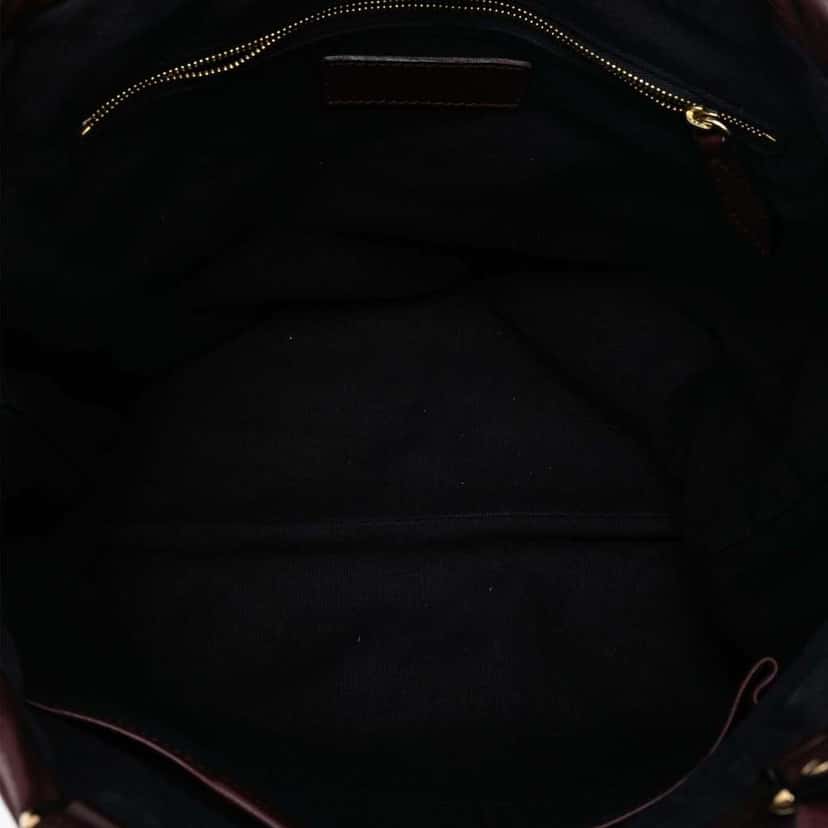 Burberry House Check Trimmed Leather Big Crush Convertible Tote Red Leather Very good condition - Model View