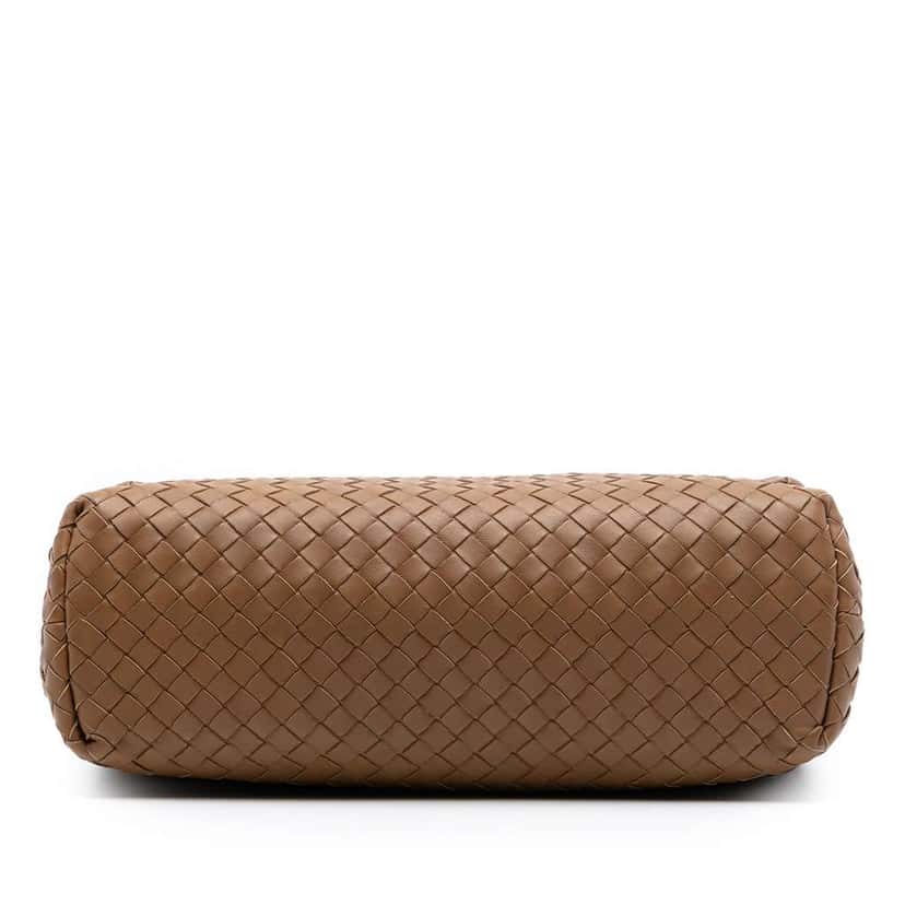 Bottega Veneta Medium Nappa Intrecciato Olimpia Shoulder Bag Brown Leather Very good condition - Inside View