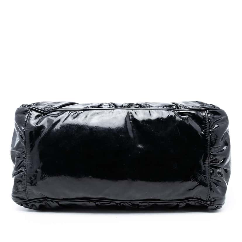 Gucci Large Patent Hysteria Satchel Black Leather Very good condition - Inside View