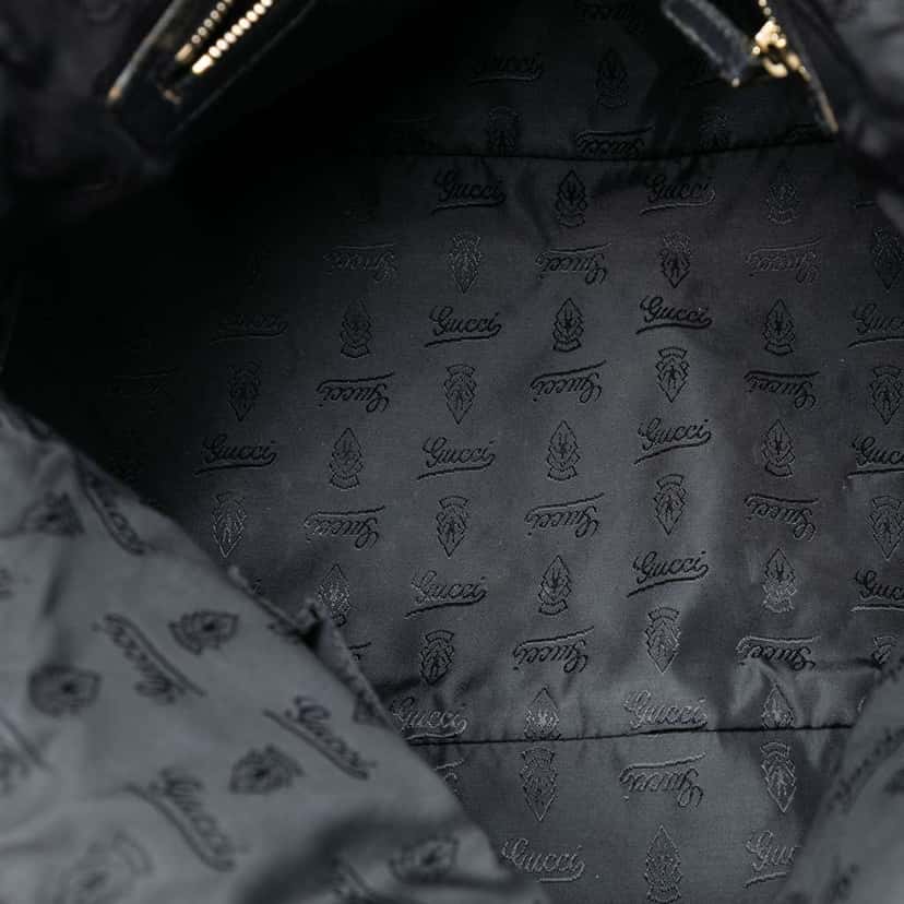 Gucci Large Patent Hysteria Satchel Black Leather Very good condition - Model View