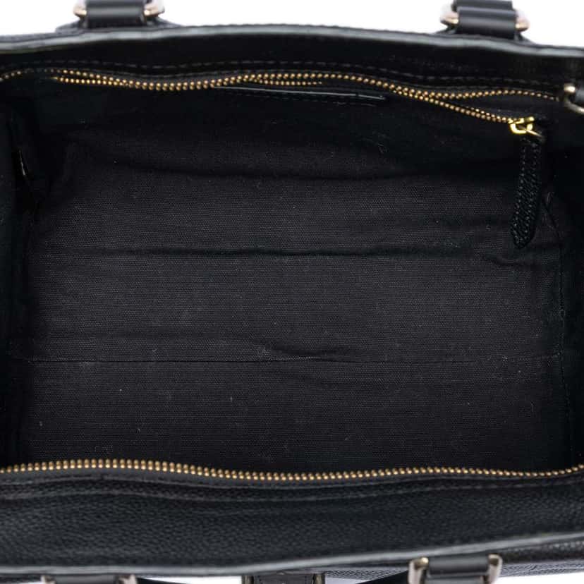 Burberry Leather and Mega Check Canvas Harcourt Satchel Black Leather Very good condition - Model View