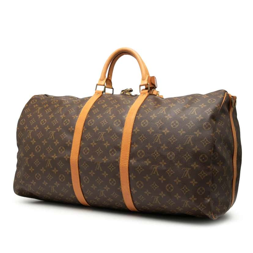 Louis Vuitton Monogram Keepall Bandouliere 60 Brown Very good condition - Back View