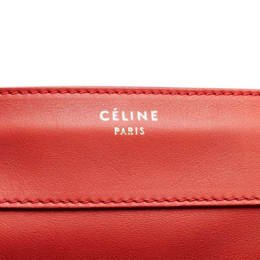 Celine Mini Leather Luggage Tote Red Leather Very good condition - Box View