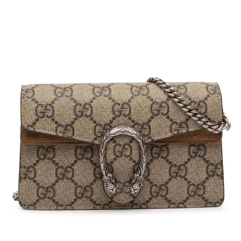 Gucci Mini GG Supreme Dionysus Crossbody Brown Canvas Very good condition - Front View