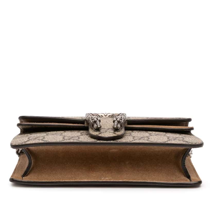 Gucci Mini GG Supreme Dionysus Crossbody Brown Canvas Very good condition - Inside View