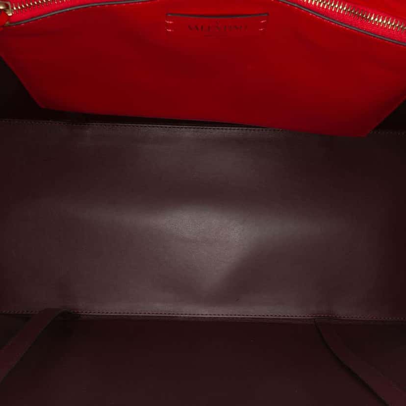 Valentino Leather Vlogo Fillme Tote Brown Leather Good condition - Model View