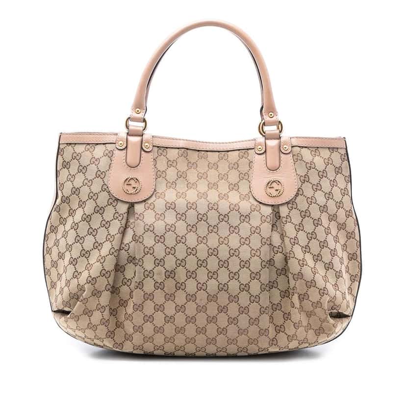 Gucci Large GG Canvas Scarlett Tote Brown Canvas Very good condition - Front View