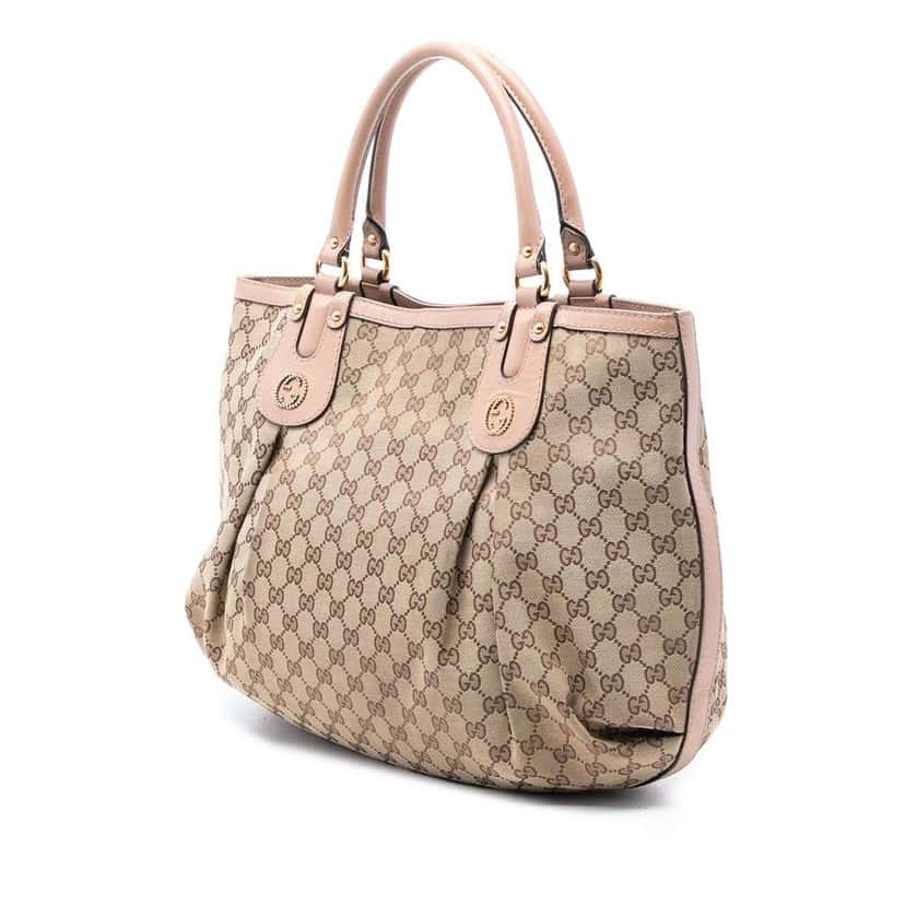 Gucci Large GG Canvas Scarlett Tote Brown Canvas Very good condition - Back View