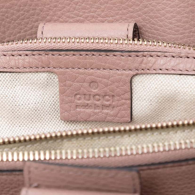Gucci Medium Calfskin Bamboo Shopper Satchel Pink Leather Very good condition - Box View