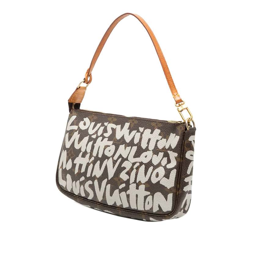 Louis Vuitton Stephen Sprouse Monogram Graffiti Pochette Accessoires Brown Very good condition - Back View