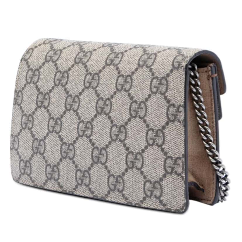 Gucci Mini GG Supreme Dionysus Crossbody Brown Canvas Very good condition - Back View