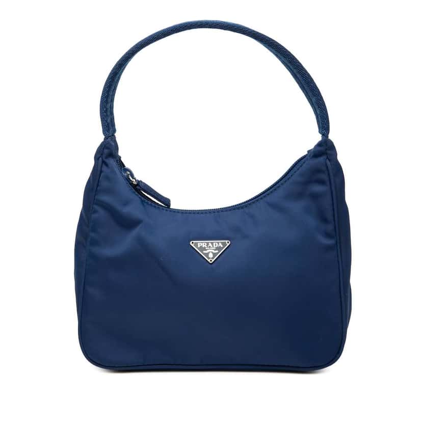 Prada Mini Tessuto Sport Shoulder Bag Blue Very good condition - Front View