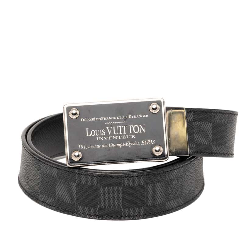 Louis Vuitton Damier Graphite Ceinture Inventeur Belt Black Very good condition - Front View