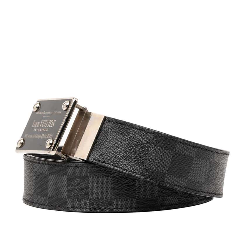 Louis Vuitton Damier Graphite Ceinture Inventeur Belt Black Very good condition - Back View