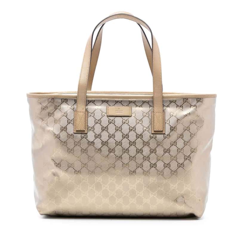 Gucci Medium GG Imprime Tote Gold Canvas Very good condition - Front View