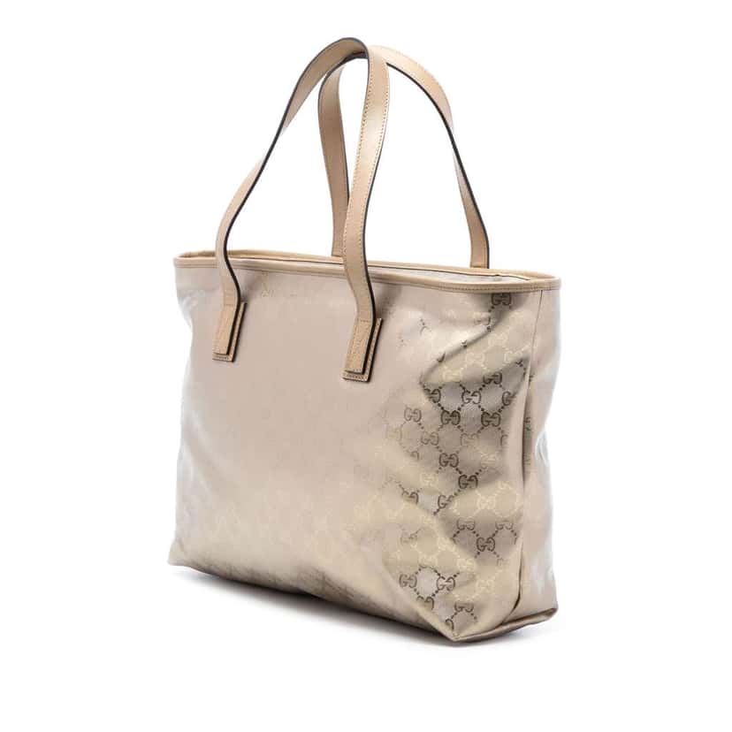 Gucci Medium GG Imprime Tote Gold Canvas Very good condition - Back View