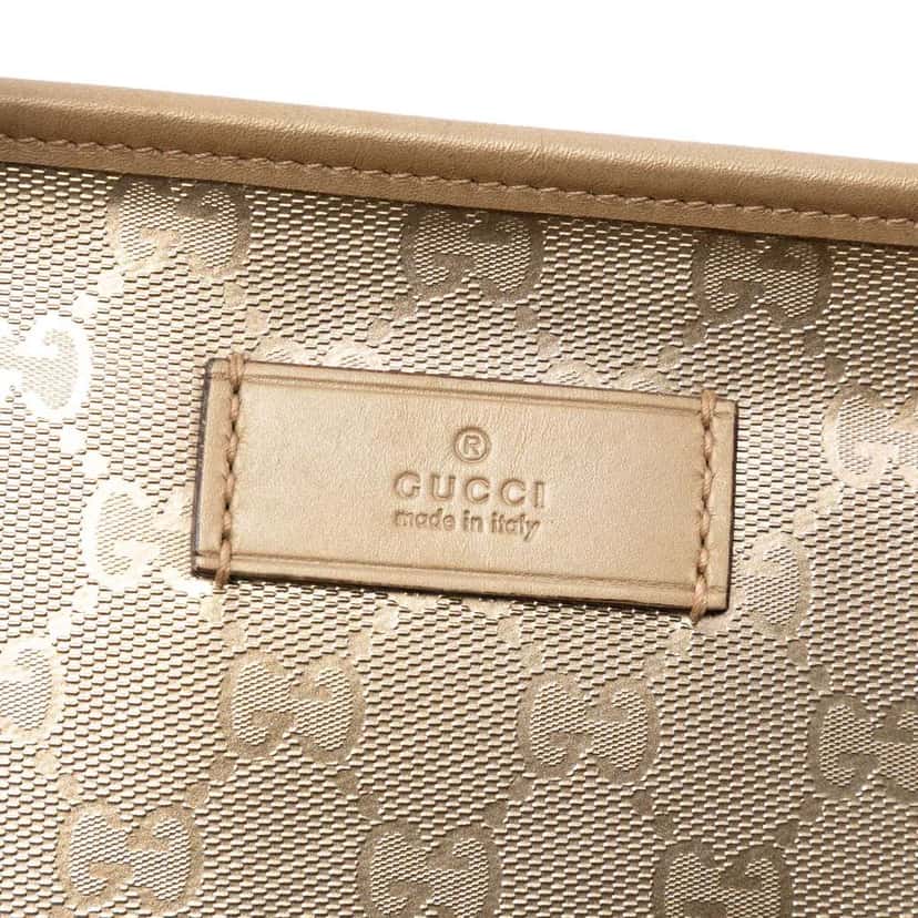 Gucci Medium GG Imprime Tote Gold Canvas Very good condition - Box View
