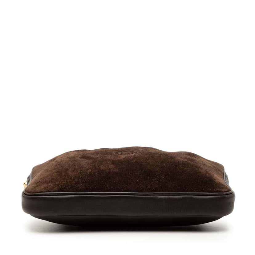 Loewe Suede Anagram Crossbody Brown Leather Good condition - Inside View