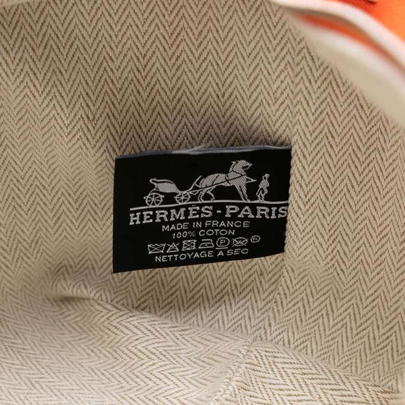 Hermès Small Toile Bride A Brac Case Orange Canvas Good condition - Box View