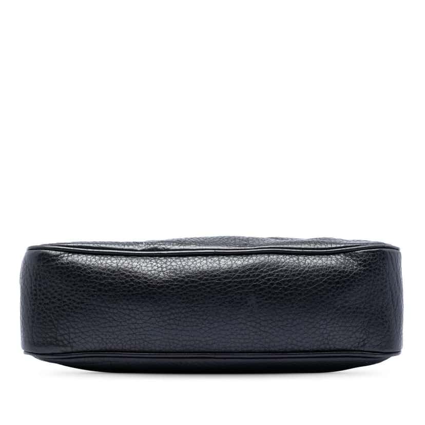 Gucci Pebbled Leather Soho Chain Zip Shoulder Bag Black Leather Good condition - Inside View