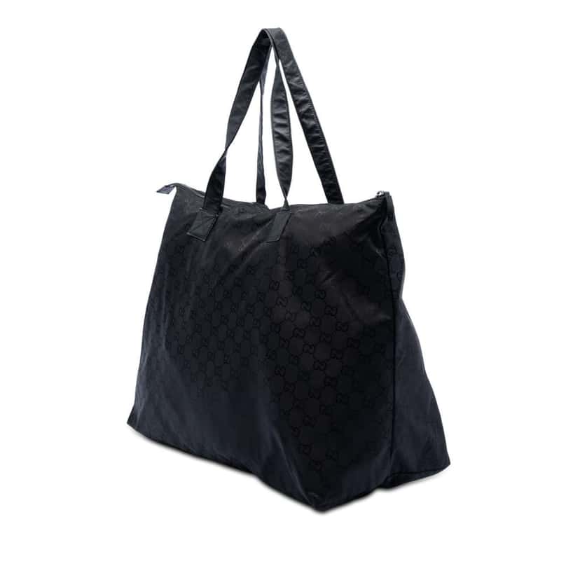 Gucci GG Nylon Travel Bag Black Very good condition - Back View