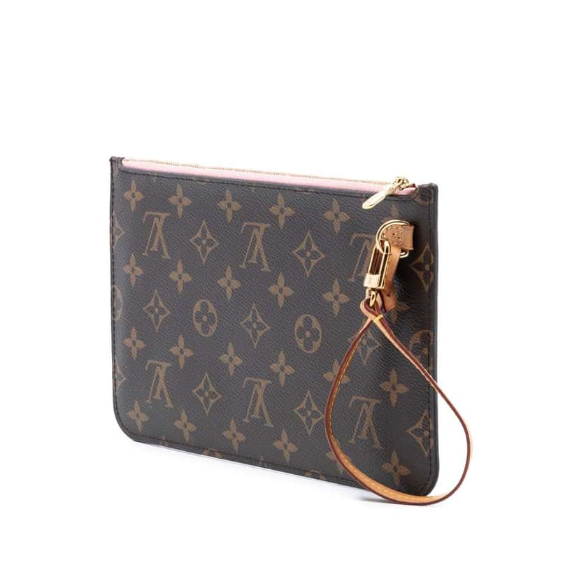 Louis Vuitton Monogram Neverfull Pouch Brown Very good condition - Back View