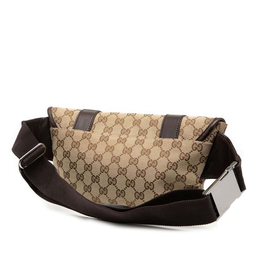 Gucci GG Canvas Belt Bag Brown Canvas Very good condition - Back View