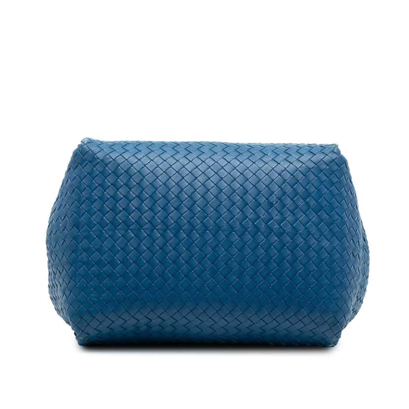Bottega Veneta Nappa Intrecciato Parachute Tote Blue Leather Very good condition - Inside View