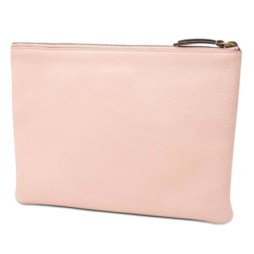 Gucci Leather Blind For Love Clutch Pink Leather Very good condition - Back View
