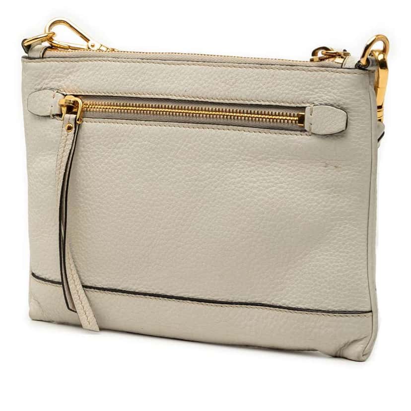 Prada Vitello Daino Crossbody White Leather Very good condition - Back View