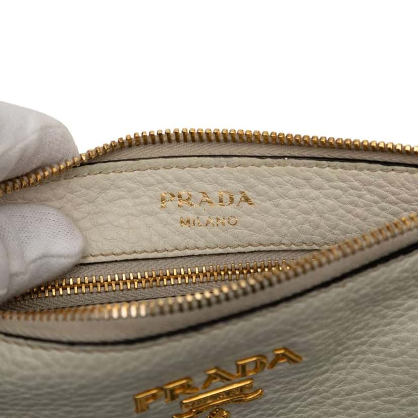 Prada Vitello Daino Crossbody White Leather Very good condition - Box View