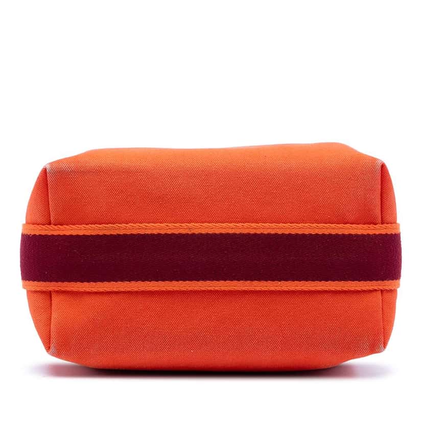 Hermès Small Toile Bride A Brac Case Orange Canvas Good condition - Inside View